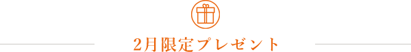 2月限定プレゼント