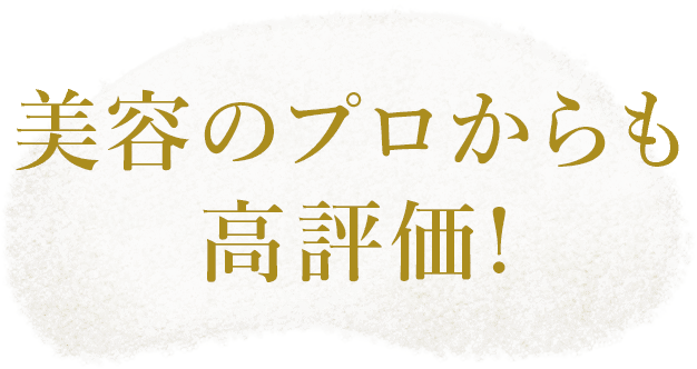 美容のプロからも高評価！