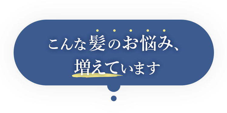 こんな髪のお悩み、増えています